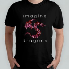 Pixxa Imagine Dragons Unisex %100 Pamuklu Bisiklet Yaka T-Shirt Model 3