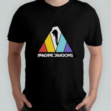 Pixxa Imagine Dragons Unisex %100 Pamuklu Bisiklet Yaka T-Shirt Model 2