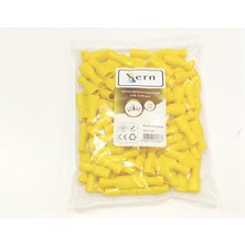 Sern Tam Izoleli Dişi Faston Soket Kablo Ucu 0,8x6,35 4-6mm² Sarı 100 Adet