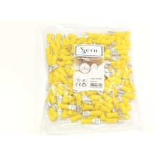 Sern Dişi Faston Soket Kablo Ucu 0,8x6,35 4-6mm² Sarı Izoleli 200 Adet