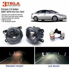 Citroen C4 Sedan 2007-2010 Beyaz LED Xenon Sis Farı Seti