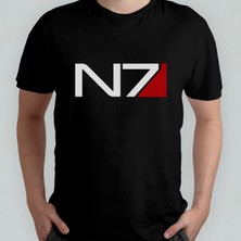 Pixxa Mass Effect N7 Unisex %100 Pamuklu Bisiklet Yaka T-Shirt