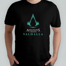 Pixxa Assassin's Creed Valhalla Unisex %100 Pamuklu Bisiklet Yaka T-Shirt