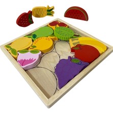 Mokutoys Ahşap Meyveler Yapboz