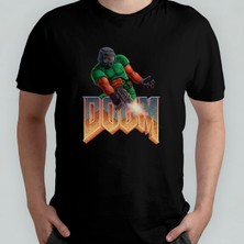 Pixxa Doom Unisex %100 Pamuklu Bisiklet Yaka T-Shirt Model 1