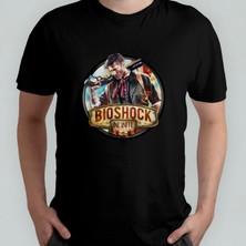 Pixxa Bioshock Infinite Unisex %100 Pamuklu Bisiklet Yaka T-Shirt Model 1