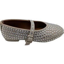 Urselene | Kadın Suni Deri Tokalı Babet - Bej - 38