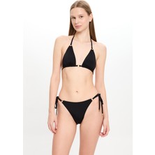 Kadın Siyah Küçük Üçgen Bikini Takımı 25SW029ST