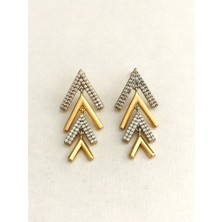 Çelik 2 Renkli V Küpe