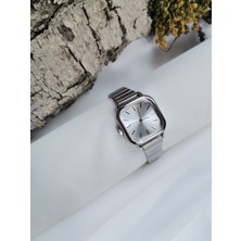 Luna Jewelry Elegant Kare Kasa 316 L Çelik Kadın Saati