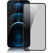 iPhone 12 / 12 Pro Uyumlu Privacy Ön Koruma Hayalet Seramik Nano Ekran Koruyucu (Siyah)