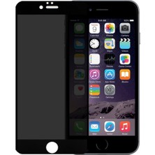 iPhone 6 Plus / 6s Plus Uyumlu Privacy Ön Koruma Temperli Hayalet Cam Ekran Koruyucu (Siyah)