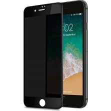 iPhone 7 Uyumlu Privacy Ön Koruma Temperli Hayalet Cam Ekran Koruyucu (Siyah)