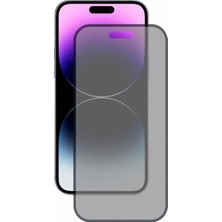 iPhone 14 Pro Max Uyumlu Privacy Ön Koruma Temperli Hayalet Cam Ekran Koruyucu (Siyah)
