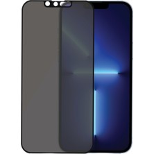 iPhone 14 Plus Uyumlu Privacy Ön Koruma Hayalet Seramik Nano Ekran Koruyucu (Siyah)