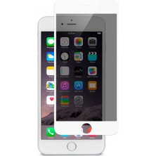 iPhone 6 / 6s Uyumlu Privacy Ön Koruma Temperli Hayalet Cam Ekran Koruyucu (Beyaz)