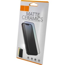 iPhone 14 Plus Uyumlu Ön Koruma Mat Seramik Nano Ekran Koruyucu (Siyah)