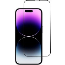 iPhone 14 Pro Max Uyumlu Ön Koruma Seramik Nano Ekran Koruyucu (Siyah)