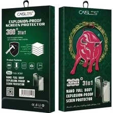 iPhone 12 Pro Max Uyumlu Ön-Arka-Kamera Set Matte Full Body 3in1 Nano Ekran Koruyucu (Siyah)