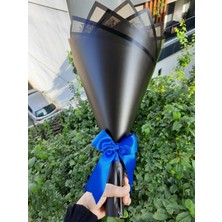 Buket Dünyası 30 Lu LED Işıklı Solmayan Gül Buketi Mavi Dışı Siyah
