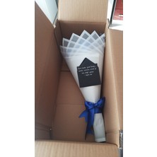 Buket Dünyası 30 Lu LED Işıklı Solmayan Gül Buketi Mavi Dışı Siyah