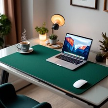 Mouse Pad Büyük Ölçü - Desk Mat Geniş Ebad - Masa Matı – 100 cm × 300 cm – Forest Yeşil Siyah XL Mouse Pad – PU Deri - Gamer Kaymaz Taban - Ofis Masa Aksesuar