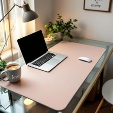 Mouse Pad Büyük Ölçü - Desk Mat Geniş Ebad - Masa Matı – 70 cm × 360 cm – Blush Nude Siyah XL Mouse Pad – PU Deri - Gamer Kaymaz Taban - Ofis Masa Aksesuar