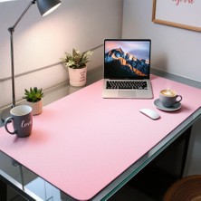 Mouse Pad Büyük Ölçü - Desk Mat Geniş Ebad - Masa Matı – 80 cm × 320 cm – Rose Pembe Siyah XL Mouse Pad – PU Deri - Gamer Kaymaz Taban - Ofis Masa Aksesuar