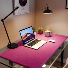 Mouse Pad Büyük Ölçü - Desk Mat Geniş Ebad - Masa Matı – 60 cm × 120 cm – Magenta Pembe Siyah XL Mouse Pad – PU Deri - Gamer Kaymaz Taban - Ofis Masa Aksesuar