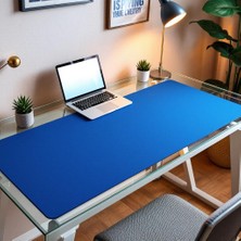 Mouse Pad Büyük Ölçü - Desk Mat Geniş Ebad - Masa Matı – 50 cm × 360 cm – Royal Mavi Siyah XL Mouse Pad – PU Deri - Gamer Kaymaz Taban - Ofis Masa Aksesuar