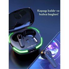 Teknoloji Gelsin Pro 60 Bluetooth Kulaklık Kablosuz Kulakiçi Siyah Stereo Hd Ses Rgb Işıklı Ios Android Uyumlu V5.3