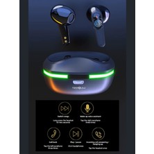Teknoloji Gelsin Pro 60 Bluetooth Kulaklık Kablosuz Kulakiçi Siyah Stereo Hd Ses Rgb Işıklı Ios Android Uyumlu V5.3