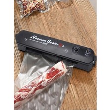 Vacuum Sealer Ev Tipi  Yiyecek Vakumlama Yapıştırma Mühürleme Makinesi  10 POŞET HEDİYELİ