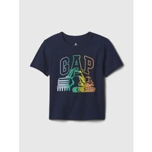 Gap Erkek Bebek Lacivert Mix And Match Grafikli T-Shirt