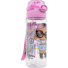 Serenity Haven 500ML Lol Surprise Bebek Pipetli Askılı Kilitlenebilir Su Matarası