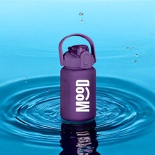 Serenity Haven Mood Spor Matarası - 1000 ml Sağlıklı Malzeme, Kilitli Kapak, Su Sızdırmaz Tasarım - Mor