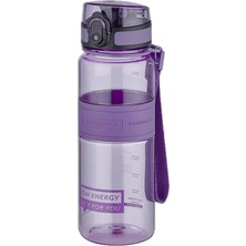 Serenity Haven 500 ml Orta Boy Silikon Gövde Tritan Su Matarası Purple