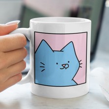 Kupa Bardak - Kedi Desenli Kupa Bardak - Hediyelik Kupa Bardak
