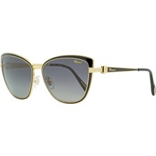 Chopard Cateye  SCHC16S 301P Gold Black Polarized 57MM  Swaroski Stone Güneş Gözlüğü