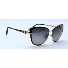 Chopard Cateye  SCHC16S 301P Gold Black Polarized 57MM  Swaroski Stone Güneş Gözlüğü