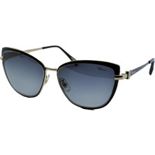 Chopard Cateye  SCHC16S 301P Gold Black Polarized 57MM  Swaroski Stone Güneş Gözlüğü