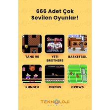 Mini Atari Taşınabilir Oyun Konsolu 3.5 Inç Ekran Çift Konsol 666 Adet Retro Oyun Gameboy El Atarisi