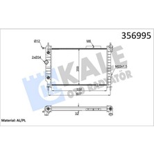 Su Radyatörü Opel Astra F 1.4i 1.6i 2.0i 1.7d 93-98 At N Ac Mekanik 538X359X32 90443392 Dpmah
