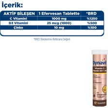 Dynavit C-D Vitamini ve Çinko 15 Efervesan Tablet - C Vitamini, D Vitamini, Çinko