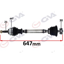Komple Aks Sol Megane I 1.4/1.6 96-03 Abs Li 44DİŞ 647MM Dpmah