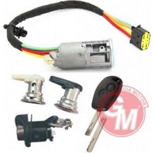 Kontak - Anahtari 4lü Set Dacia Logan-Sandero R.trafic Ii 2012- 2010-ALARM Düğmeli Anahtar Ile Dpmah