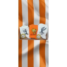 Al Bi 90Lık 3'lü Bugs Bunny, Sylvester ve Tweety Desenli Kolej Set Çorap