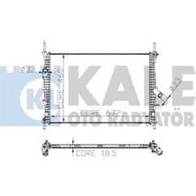 Radyatör Ford Transit V347 2.2-2.4 Tdci 06 Mek./klimasiz Al/pl/brz Dpmah