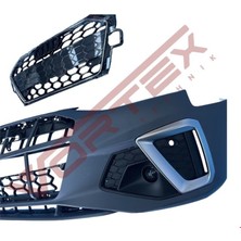 Audi A4 2020- Ön Tampon Set S-Line (Krom Panjurlu) Uyumlu Oem No: 8W0807065TSETK