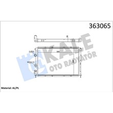 Brazing Versiyonu KL128000 Renault Megane I Ba0/1 1.4i 16V 96 03 mt Mekanik 585X398X34 Su Radyatörü Dpmah